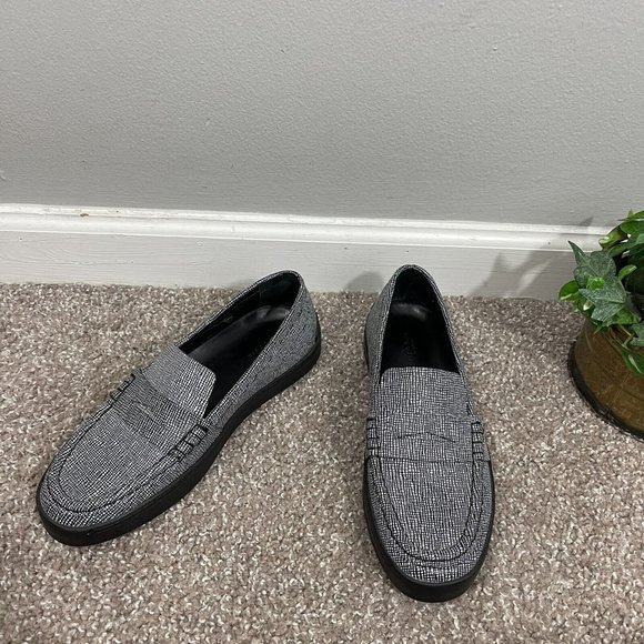 Rag & Bone Leather Loafers Marbled Black White Textured 39 US 9 - Picture 4 of 9